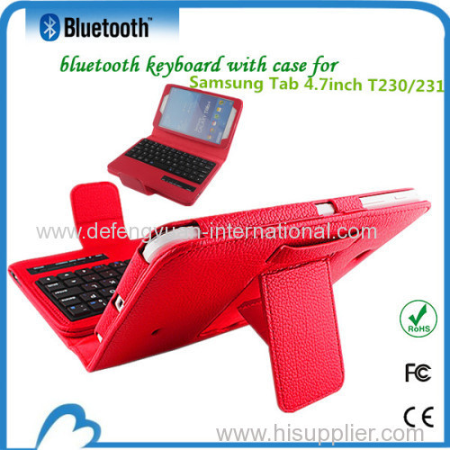 Hot sale detachable magnetic Super quality bluetooth keyboard for Samsung Tab 4.7inch T230/T231