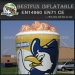 Costom logo printed inflatable fried chicken bucket model