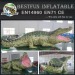 Inflatable crocodile for advertising