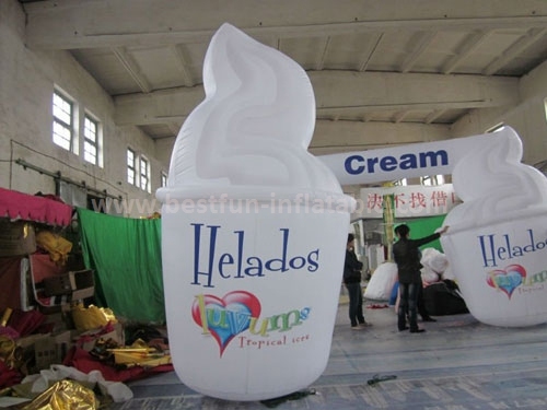 Inflatable ice cream model in hot summer