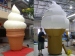 Large inflatable ice cream cones model for sale