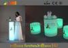 PE (polyethylene) + RGB LED light LED leisure table , Glowing Furniture for lounges
