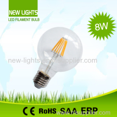 White glass led light bulb A60 8W