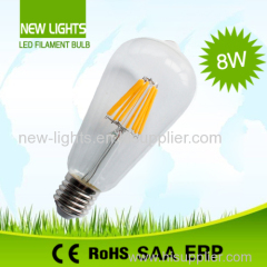 White glass led light bulb A60 8W