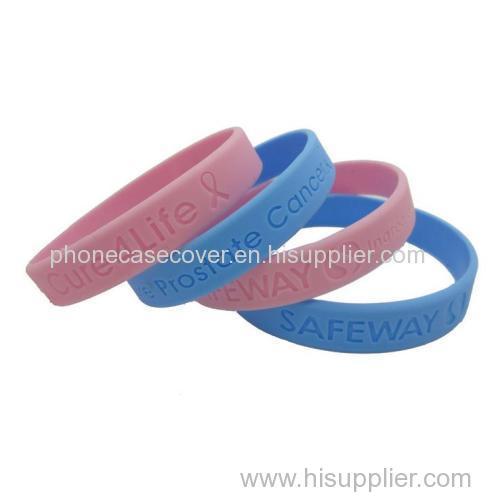 2015 China Factory silicone bracelet wristband with dembossed logo OEM ODM highly welcomed