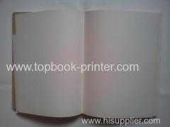 B5 specialty paper thread glue binding UV coating backless hardcover or hardbound book without text printing