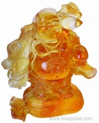 crystal crafts--the happy buddha statue