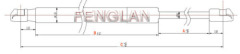 FENGLAN 8MM STRUTS GAS SPRING
