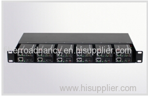 1U 12 Slots Mini Fiber Media Converter Rack