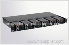 1U 12 Slots Mini Fiber Media Converter Rack