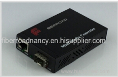 Mini 10/100/1000Base-TX to 1000Base-FX Fiber Media Converter