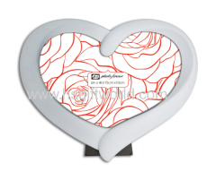 7X5" opening heart plastic injection photo frame No.01004