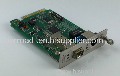 10/100Base-TX to 100Base-FX Ma-naged Media Converter Card