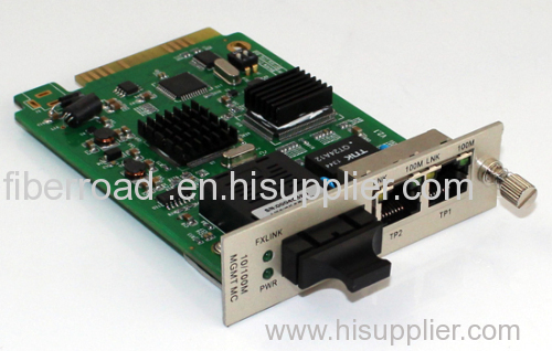 2-Port 10/100Base-TX to 100Base-FX Ma naged Media Converter Card