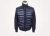 Woven and knitted patchwork Mens Padded Jacket with fashion style