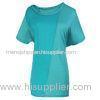 Green Round Neck T Shirt Casual Ladies Clothing , Fashion summer tees