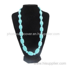 Fashion silicone custom neckalce with mixed bead