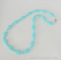 Fashion silicone custom neckalce with mixed bead