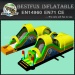 Double lane inflatable obstacle course