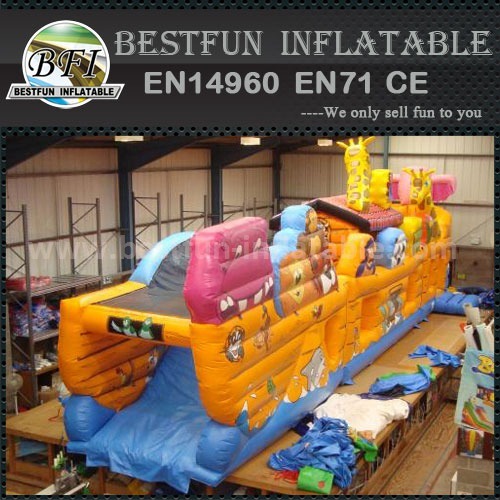 Inflatable Noah ark obstacle course