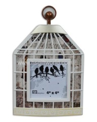 Plastic injection birdcage photo frame No.70009