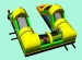 Double lane inflatable obstacle course