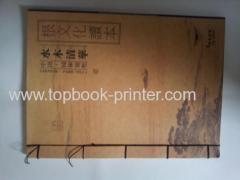Custom embossed paper cover villa advertising thread-bound book printer