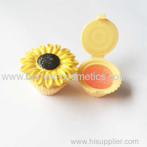 different flower cup cake lip gloss