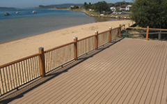 Waterscape platform project case of WPC composite decking