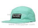 Diamond Woven Label 5 Panel Camper Cap With Metal Eyelet