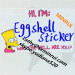 Fragile Eggshell Stickers Print For Graffitti writer