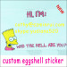 Fragile Eggshell Stickers Print For Graffitti writer