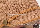 58cm Childrens Sun Hats With Raffia Crochet Braid Brim For Daily Leisure