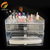 2015 New Design Hot Sale 4 layers clear acrylic cosmetic box factory