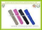 Gray Adjustable Silicone Rubber Watch Band Durable With Customized Pattern