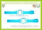 Ladies Fashion Power Balance Smart Watch Bands / 20mm Blue Rubber Watch Strap