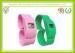 Promotion Gift Green / Pink Silicone Strap Watches With Custom Printed Logo