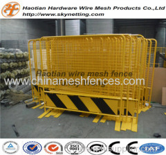 yellow and black powder coating temporary fence high fence