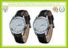 Soft Genuine Leather Strap Japan movt quartz Watch With Stainless Steel Case OEM