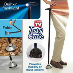 Foldable Walking Stick with light