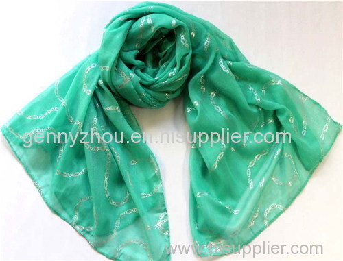 Scarf with foil printed for 2015