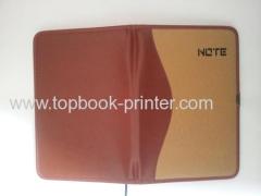 high-quality calf-bound leather cover spot UV coated softcover or softback notebook printer