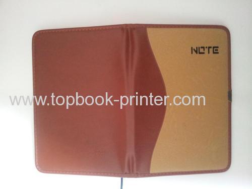 high-quality calf-bound leather cover spot UV coated softcover or softback notebook printer