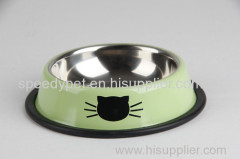 Color Cute Stainless steel cat bowl