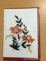 Handmade flower quilling card