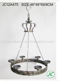 shabby chic metal candle holder