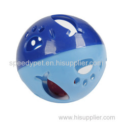 Bright Color Plastic Cat Play Ball with Bell