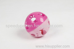 Bright Color Plastic Cat Play Ball with Bell