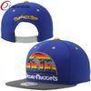 Blue Acrylic Flat Brimmed Baseball Caps , Snapback Hat with Adjustable Plastic Closure