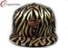 Gold Zebra 5 Panel Flat Brim Baseball Hats With Gold Matel Logo